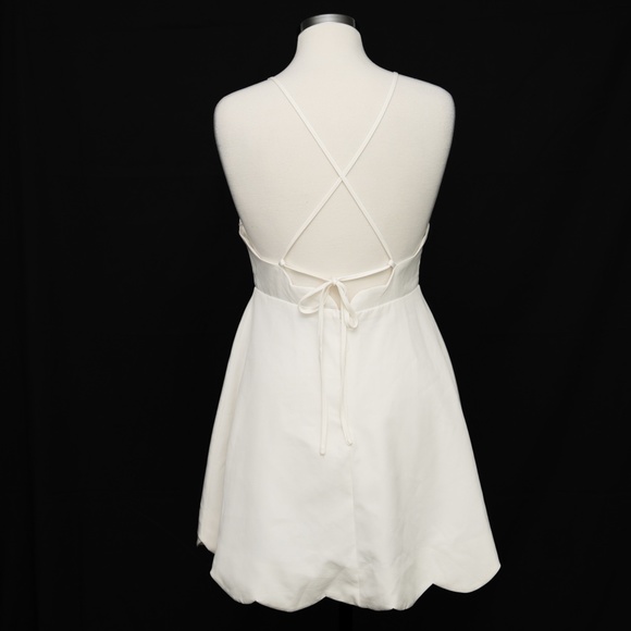 Lulu's. Play On Curves Ivory Backless Mini Dress. - Picture 4 of 11